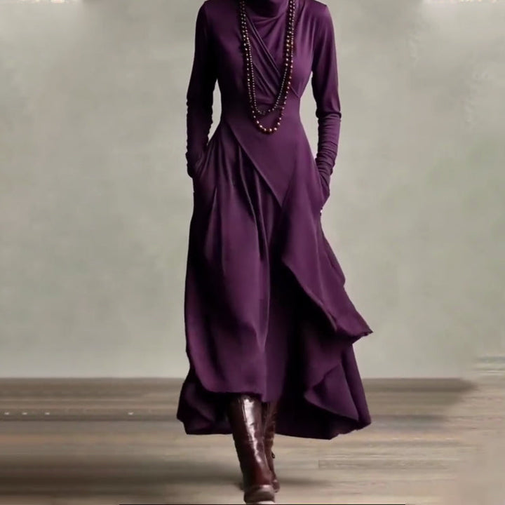 Nocturne |Robe longue asymétrique élégante pour femme