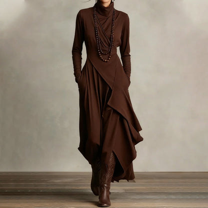 Nocturne |Robe longue asymétrique élégante pour femme