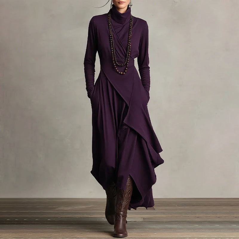 Nocturne |Robe longue asymétrique élégante pour femme