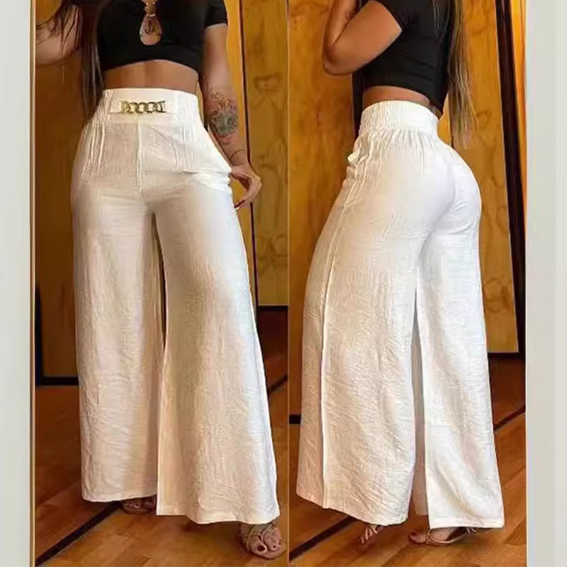Clara Chic | pantalon large taille haute