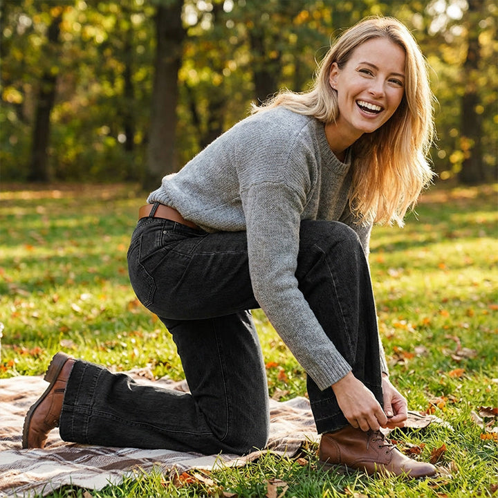 Belle Époque | Jean évasé rétro pour femme avec poches